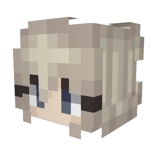 Fanbird Minecraft avatar head, 3D render