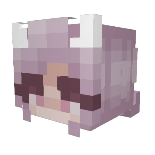 Fancia Minecraft avatar head, 3D render