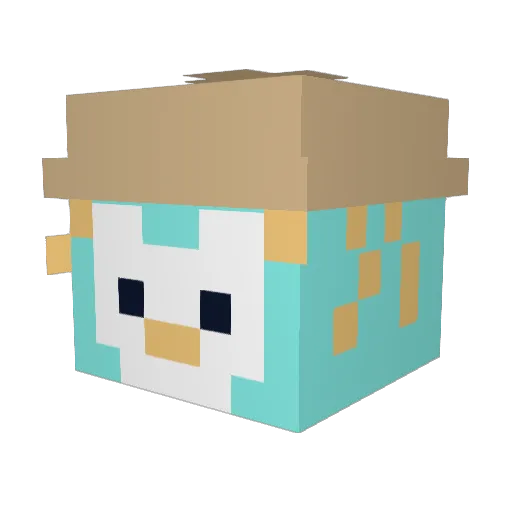 Minecraft-Avatar von FancyBanana333: Kopf als 3D-Render