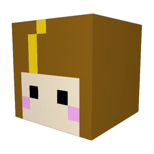 FancyBowTie Minecraft avatar head, 3D render