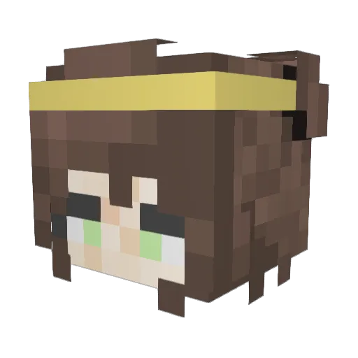 FancyButter21 Minecraft avatar head, 3D render