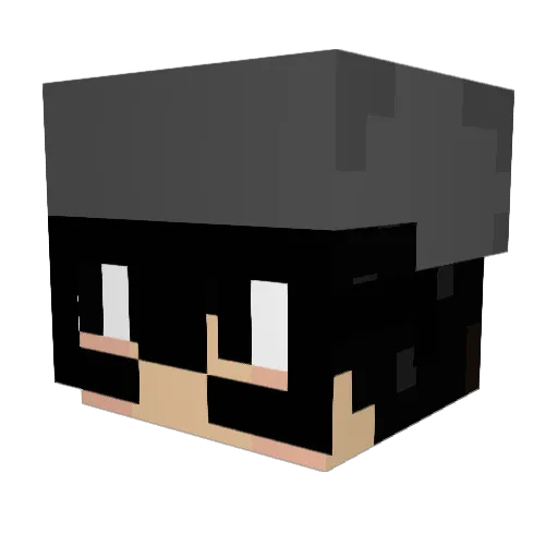 FancyDU8888 Minecraft avatar head, 3D render
