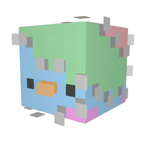 FancyDuckoBoi Minecraft avatar head, 3D render