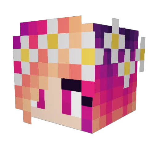 FancyKarrot Minecraft avatar head, 3D render