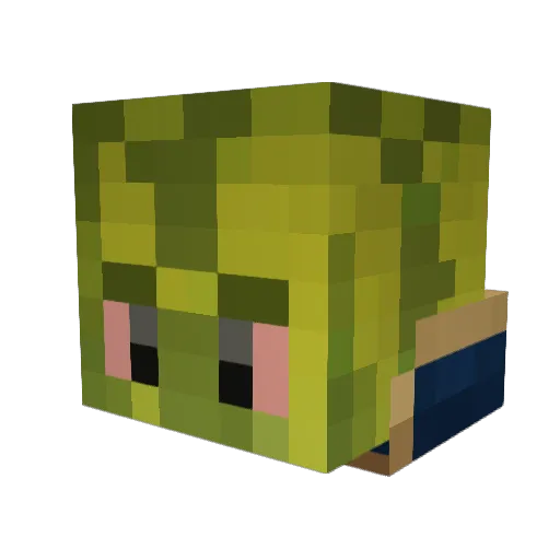 FancyMelon Minecraft avatar head, 3D render