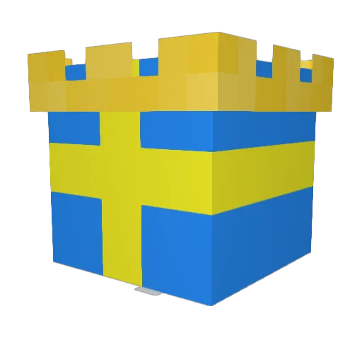 FancySweden_PL Minecraft avatar head, 3D render