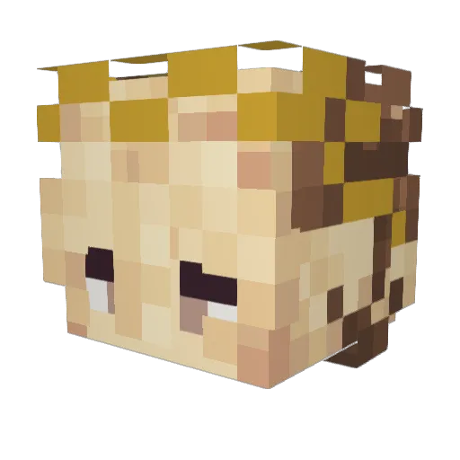 Fancy_Azzy Minecraft avatar head, 3D render