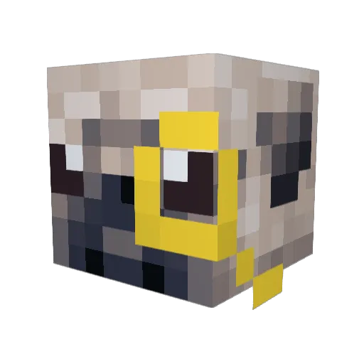 Fancy_Pug Minecraft avatar head, 3D render