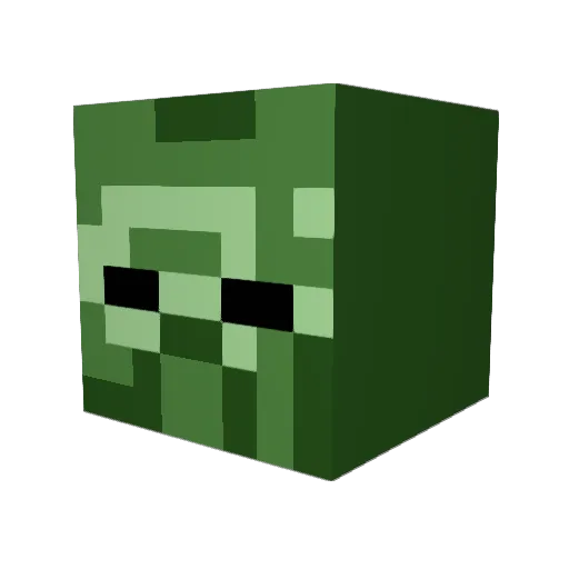 Fandac Minecraft avatar head, 3D render
