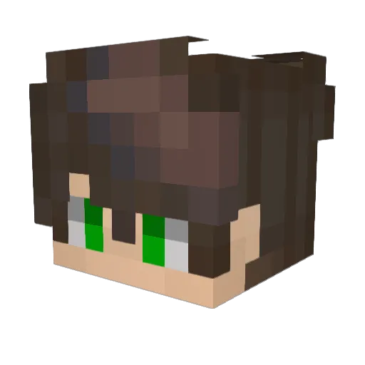 Fandapro7 Minecraft avatar head, 3D render
