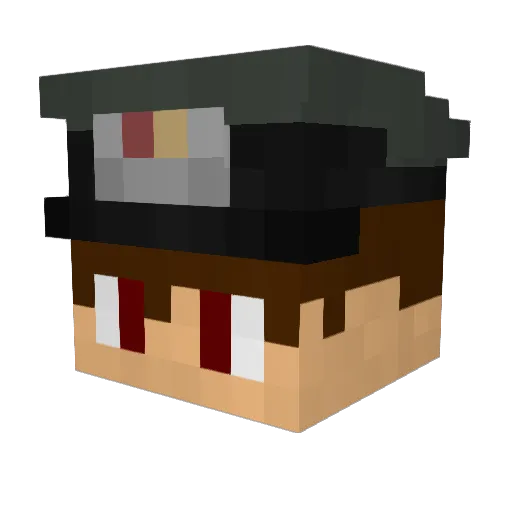 Fanden77 Minecraft avatar head, 3D render