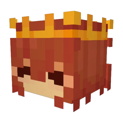 FandoTrash Minecraft avatar head, 3D render