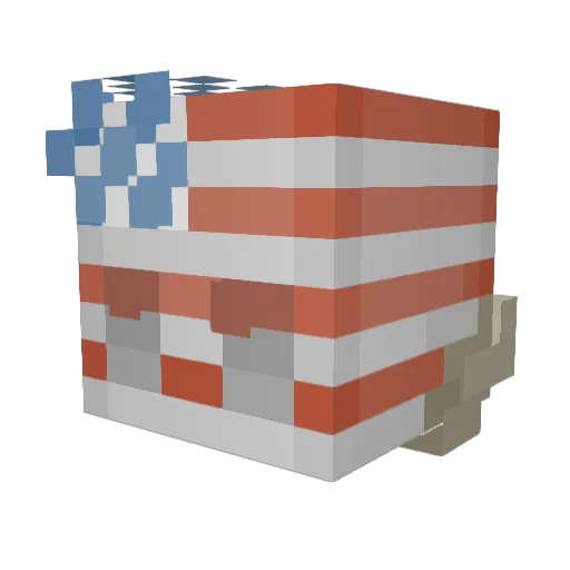 FandomCrazed Minecraft avatar head, 3D render