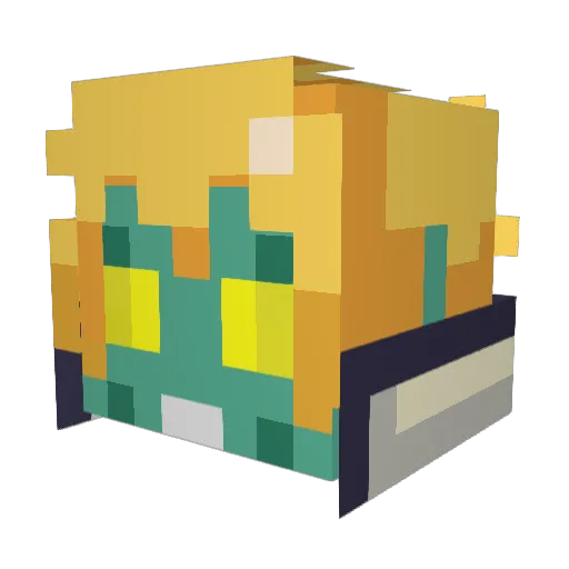 Fandovers Minecraft avatar head, 3D render