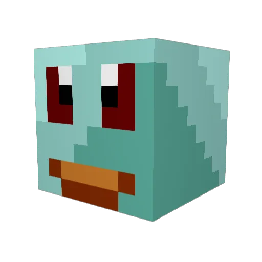 FanellaIce Minecraft avatar head, 3D render