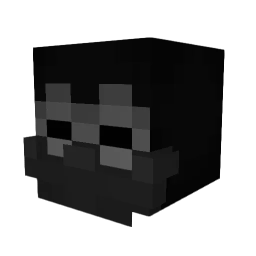 Fanfarrel Minecraft avatar head, 3D render