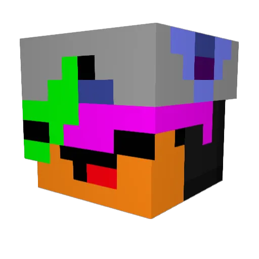 Fanfary Minecraft avatar head, 3D render