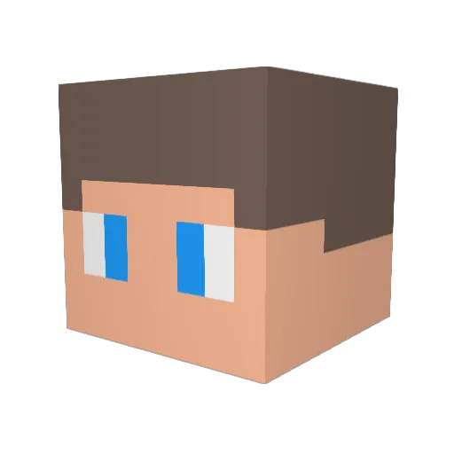 Fanfu_fx Minecraft avatar head, 3D render
