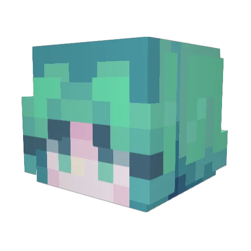 Fang0123 Minecraft avatar head, 3D render