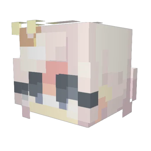 Fang030223 Minecraft avatar head, 3D render