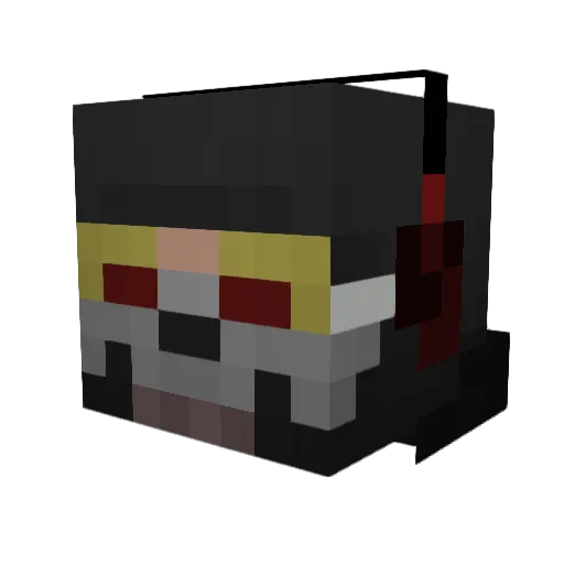 Fang9809 Minecraft avatar head, 3D render