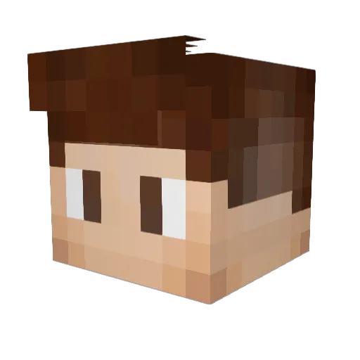 FangKe1 Minecraft avatar head, 3D render