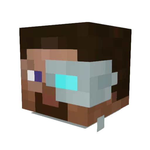 FangQuil Minecraft avatar head, 3D render