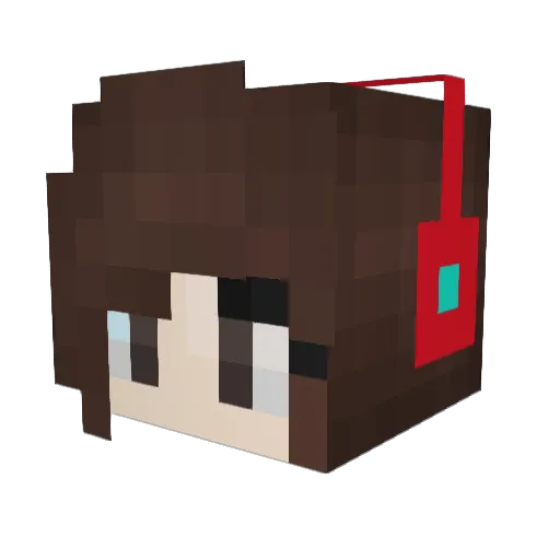 Fang_Lin Minecraft avatar head, 3D render