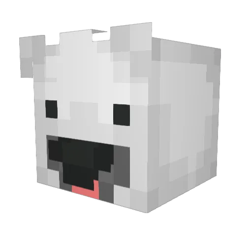 FangedBread412 Minecraft avatar head, 3D render