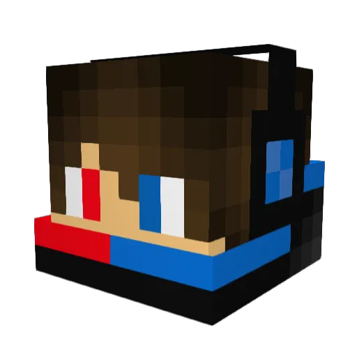 FangedRuby Minecraft avatar head, 3D render