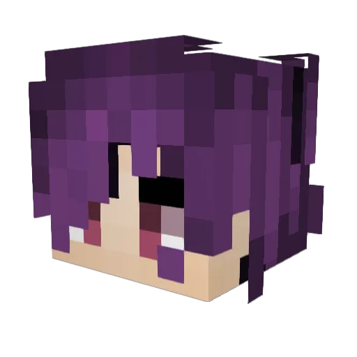 Fangeor Minecraft avatar head, 3D render