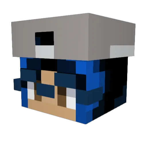 FangirlNerd Minecraft avatar head, 3D render