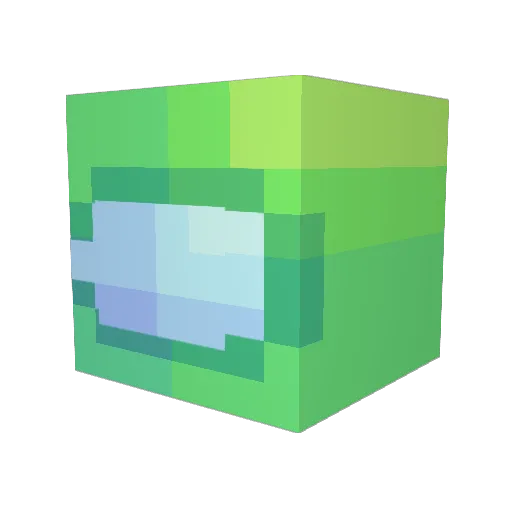 Fangish Minecraft avatar head, 3D render
