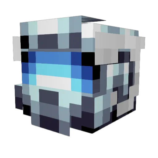 Fangjaw Minecraft avatar head, 3D render