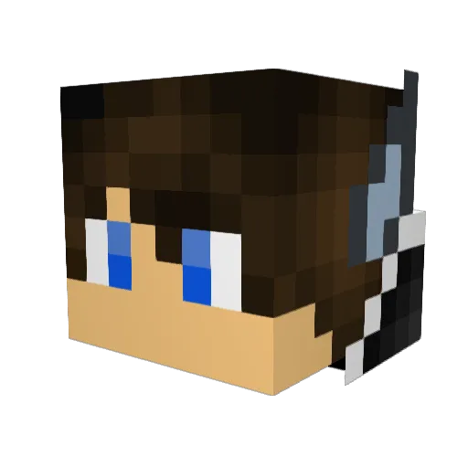 Fanglongsnout Minecraft avatar head, 3D render