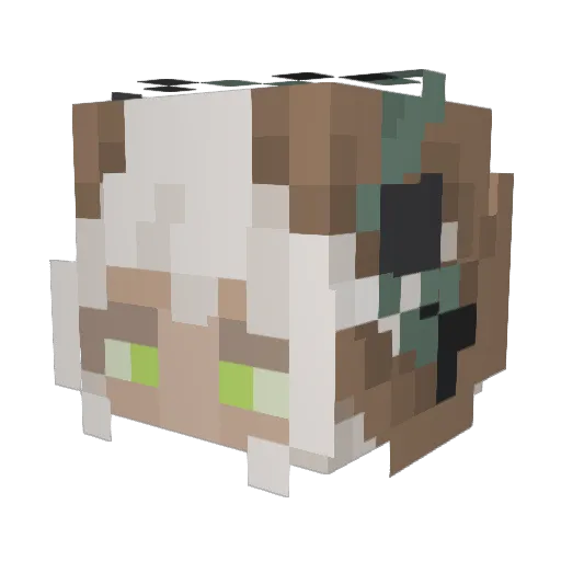 Fangoat8 Minecraft avatar head, 3D render