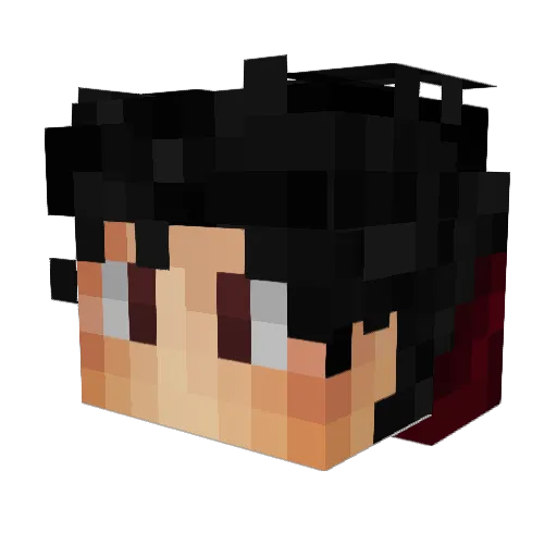 Fangorm Minecraft avatar head, 3D render