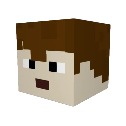 FangoteLuz Minecraft avatar head, 3D render