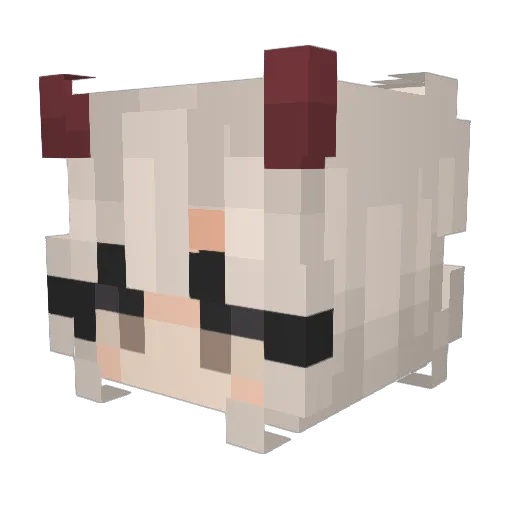 Fangshing87 Minecraft avatar head, 3D render