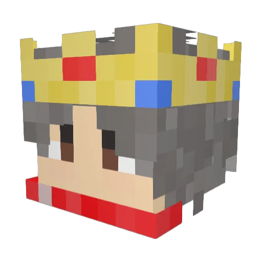 FangsterRed Minecraft avatar head, 3D render