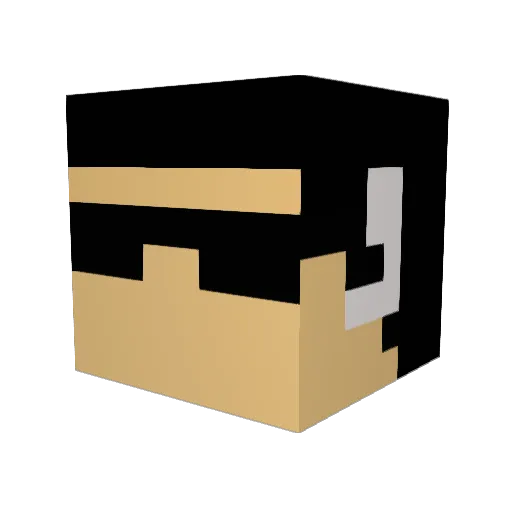 Fangsturm Minecraft avatar head, 3D render