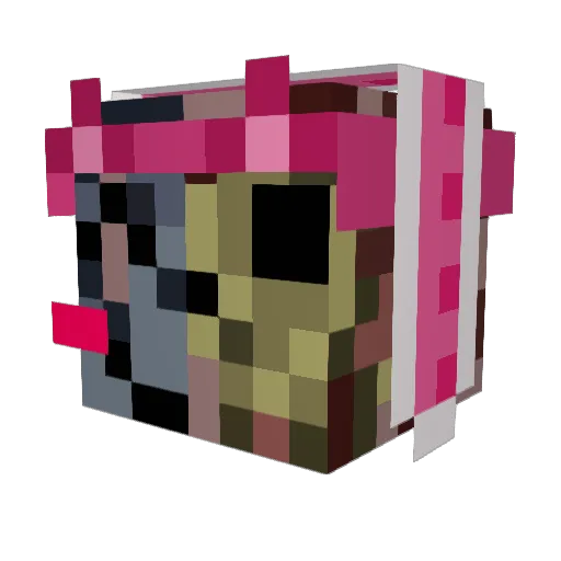 Fangwagg Minecraft avatar head, 3D render