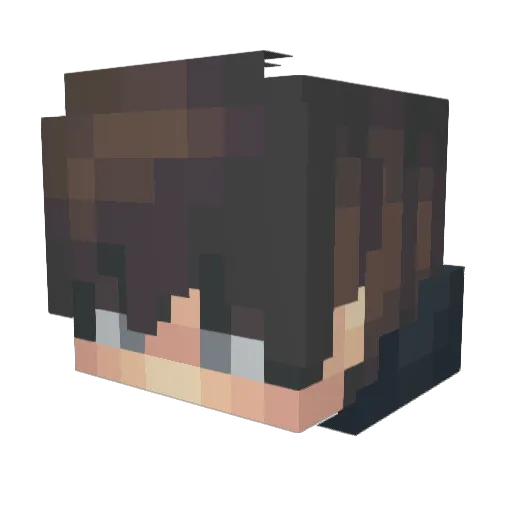 Fangz_hang Minecraft avatar head, 3D render