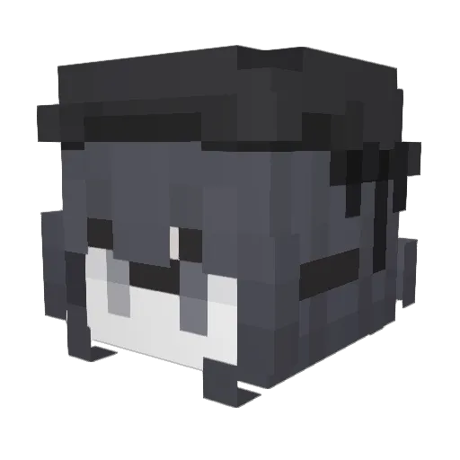 Fanho Minecraft avatar head, 3D render