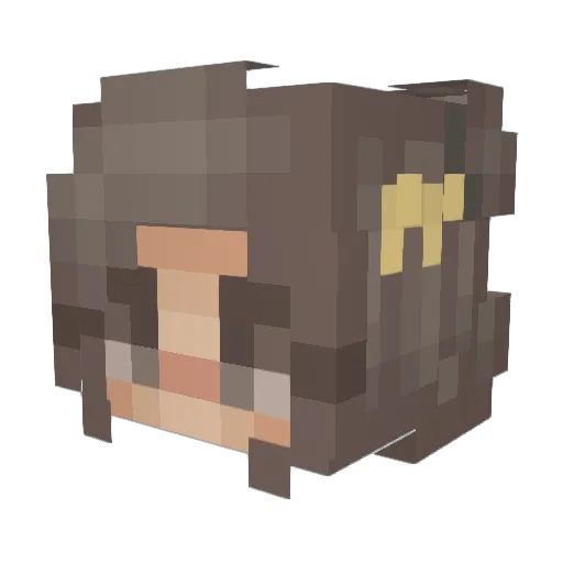 Faniepack Minecraft avatar head, 3D render