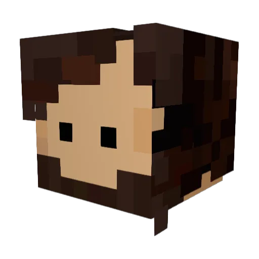 FanimationTv Minecraft avatar head, 3D render