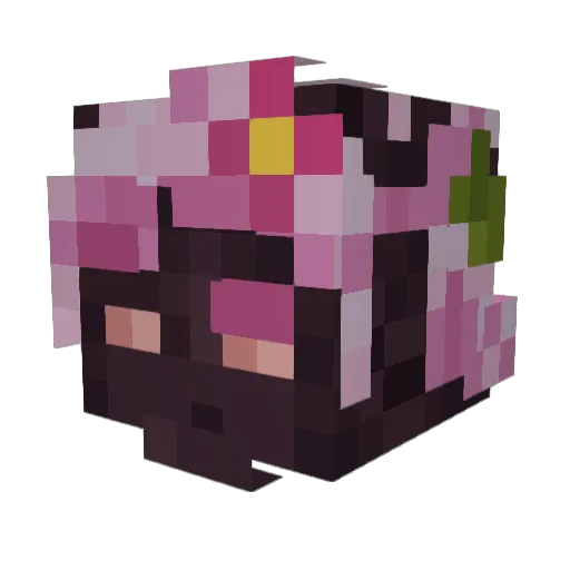Fank339 Minecraft avatar head, 3D render