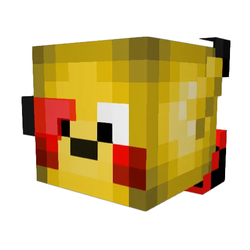 Fanlitecra Minecraft avatar head, 3D render