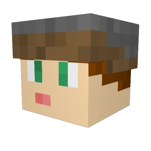 Fannar132 Minecraft avatar head, 3D render