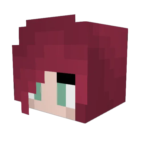 Fannexon Minecraft avatar head, 3D render